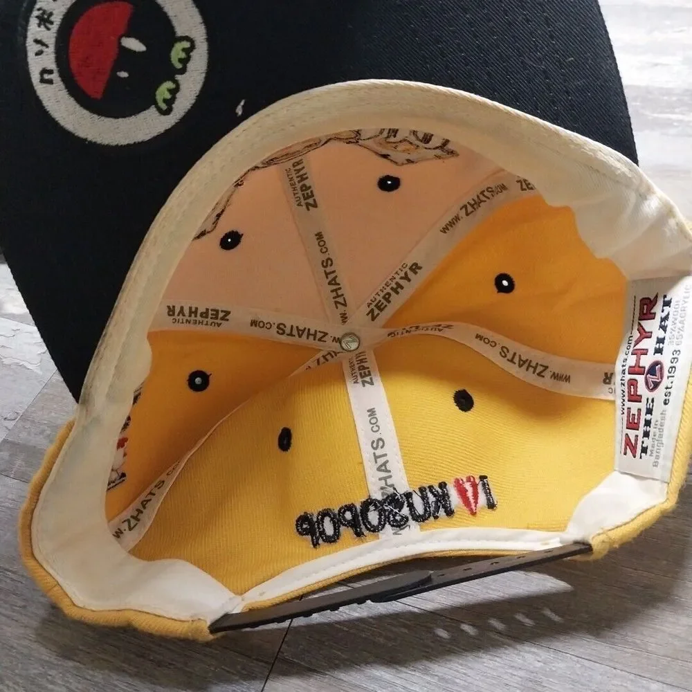 Kusopop Hat Snapback I💓Kusopop I💓ME⭐I💓⭐KUSOPOP ZEPHYR Yellow‎ Black